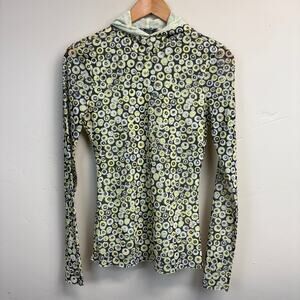 Baum Und Pferdgarten Semi-Sheer Hooded Yellow Dahlia Top Size S